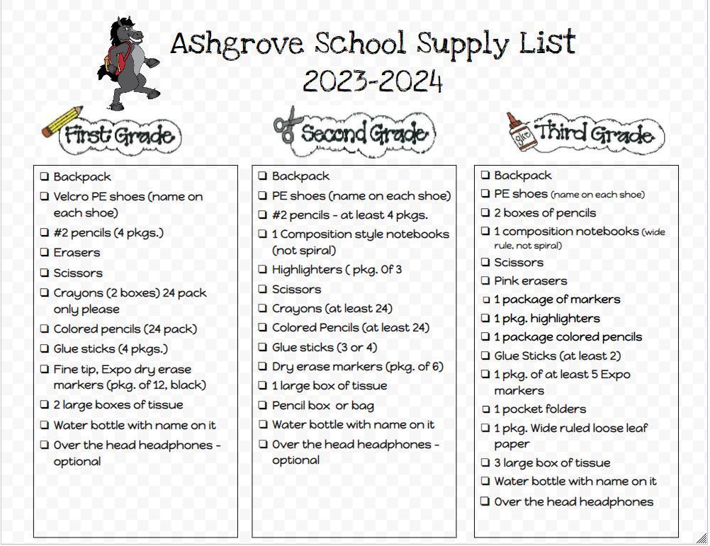 supply list
